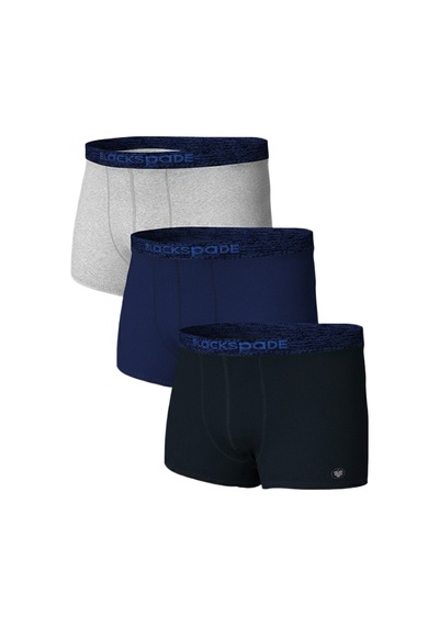 Blackspade Erkek Boxer 3'lü Paket Modern Basics 9473 Siyah - Gri