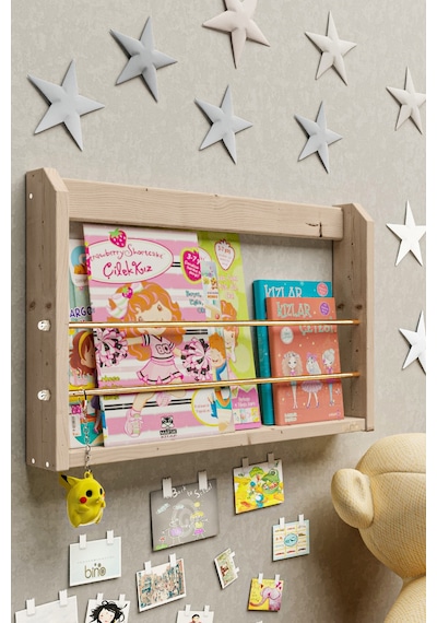 Bino Bino Çalışma Odası Kitaplık Duvar Rafı Montessori Kitaplık