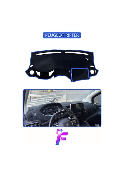 Peugeot Rifter Uyumlu Torpido Örtüsü Yansıma Önleyici Tam Koruma Kolay Ve Hızlı Montaj J23 Torpido Halısı