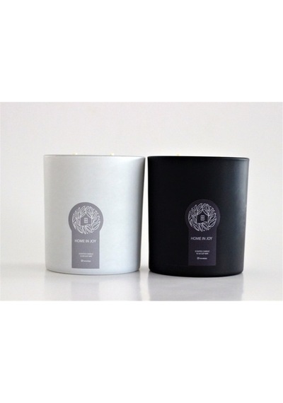Kokulu Mum 250G Soya Home In Joy Beyaz-Silver Renk 8X9Cm Cam
