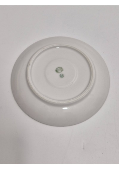 F. Legrand Limoges Çiçek Desenli Porselen Fincan Tabağı 13cm Çok Renkli