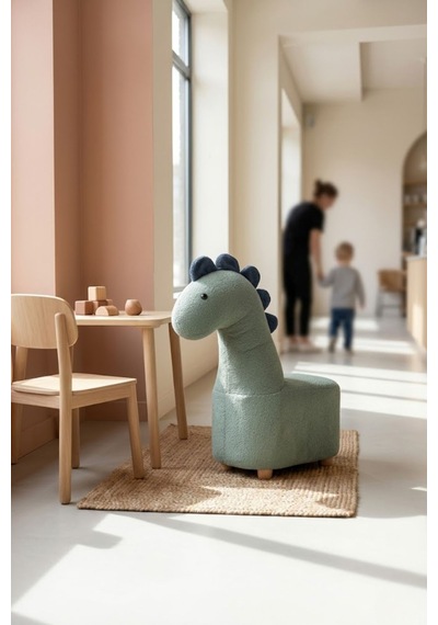 Argimo Rexy Dinozor Bebek Çocuk Odası Puf Yeşil