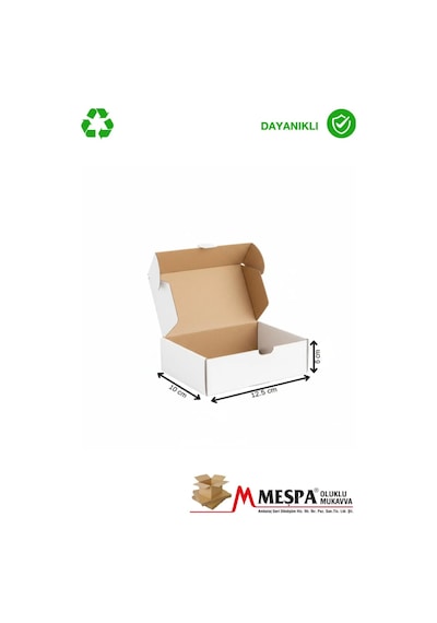 12,5 X 10 X 6 - 50 Adet Küçük Boy Karton Kutu - E Ticaret Ve Kargo Kutusu 50 Adet