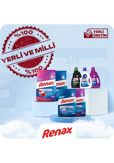 Renax Matik Beyaz & Renkliler için Toz Çamaşır Deterjanı 2 x 8 KG
