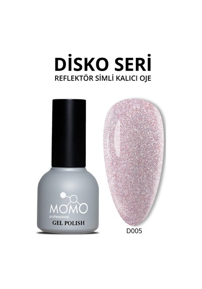 Momo Professional Disko Kalıcı Oje D005 Pembe 10 Ml