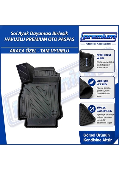 Audi A7 Paspas Araca Özel 2018 Ve Sonrası Derin Havuzlu Premium Oto Paspas