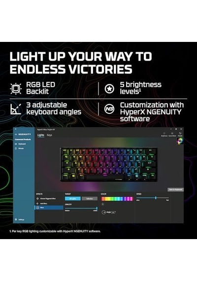 Hyperx Alloy Origins 60 Aqua Mekanik Oyun Klavyesi