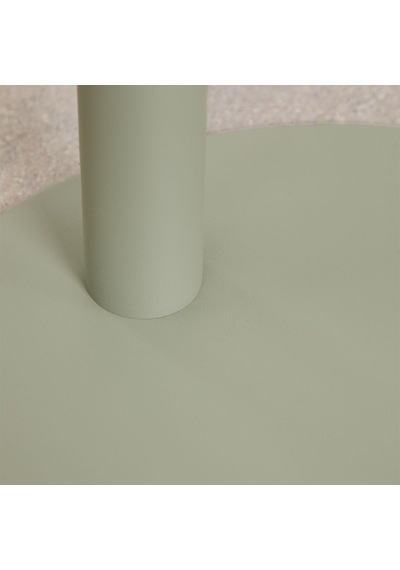 Paledin Design Magna Yan Sehpa Modern Yuvarlak Çelik Koltuk Yanı Sehpası Granit Grisi 40x40x50 Cm Haki