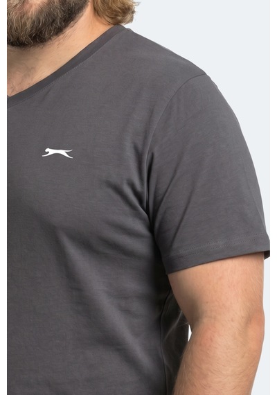 Slazenger Rıvaldo Jmb Erkek Büyük Beden Koyu Gri Tişört