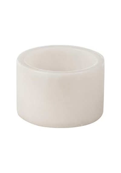 Nero Mermer Baharatlık 6x10 Cm Mermer Tuzluk Biberlik Dekoratif Baharatlık Beyaz Genel