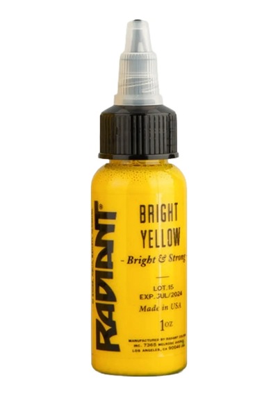 Bright Yellow Radiant Dövme Boyası 30ml Parlak Sarı Profesyonel Tattoo Ink