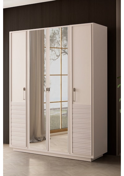 Vela Genç Odası Takımı - 4 Kapaklı Aynalı Dolap, Çalışma Masası, Şifonyer, Komodin Renkli Vela Genç Odası Takımı - 4 Kapaklı Aynalı Dolap, Çalışma Masası, Şifonyer, Komodin Renkli