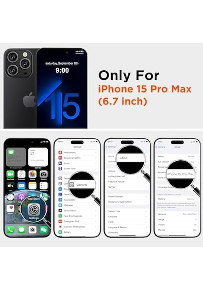 Ayrex Apple İphone 15 Pro Kılıf 6.1 İle Uyumlu, İnce Sıvı Silikon 3 Katmanlı Tam Kaplamalı Yumuşak Jel Kauçuk T Diğer