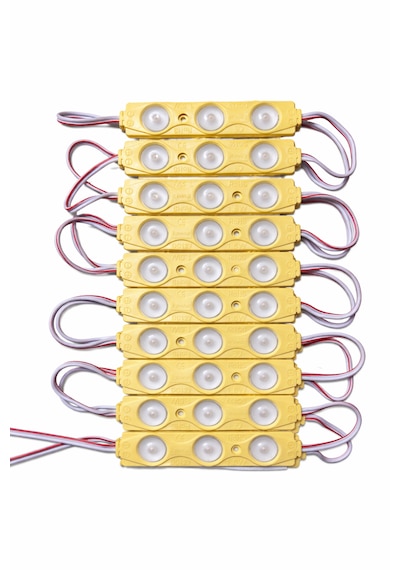 1.5 Watt Modül Led 2835 Mercekli 12 Volt 20 Adet Amber - Sarı