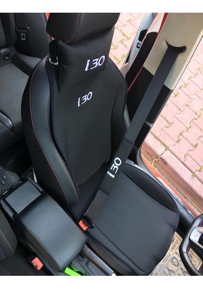 Hyundai İ30 Nakışlı Ön İkili Oto Koltuk Minderi 2 Adet Boyun Yast 87835756