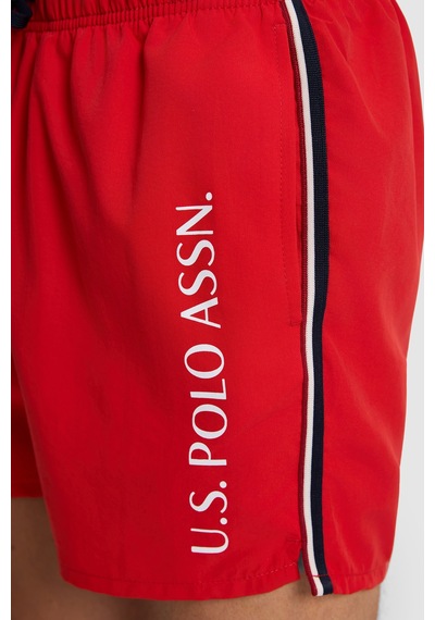 U.S. Polo Assn. Erkek Kırmızı Deniz Şortu 50322249-vr213 Rısk Red