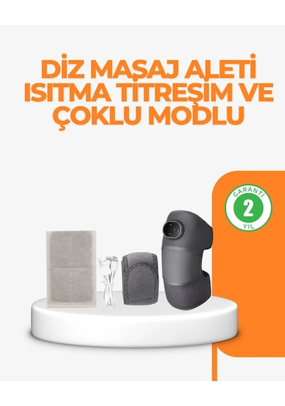 Ntc Isı Kontrollü Diz Masaj Aleti Titreşim Ve Isı Terapisi Siyah
