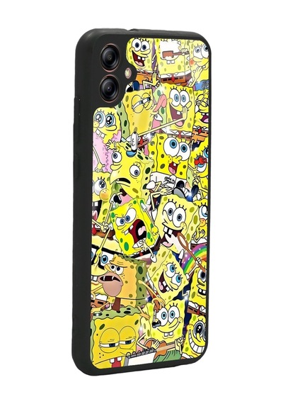 Samsung Uyumlu A04e Sünger Bob Tasarımlı Glossy Telefon Kılıfı Çok Renkli