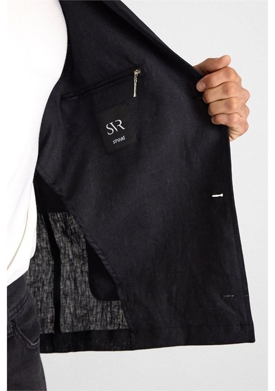 Süvari Siyah Regular Bebe Yaka Düz Poplin Torba Cep 4 Drop Spor Ceket Sct0000000001-s09