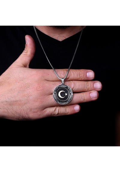 925 Ayar Gümüş Ayyıldız Model Kolye