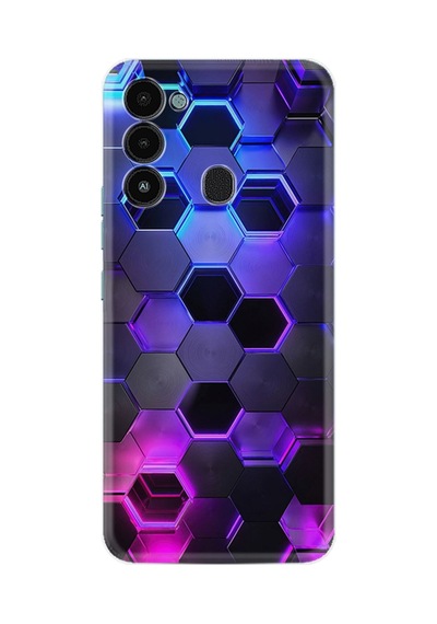 Tecno Spark 8c Kılıf Resimli Desenli Silikon Platinium Series Petekler 1889