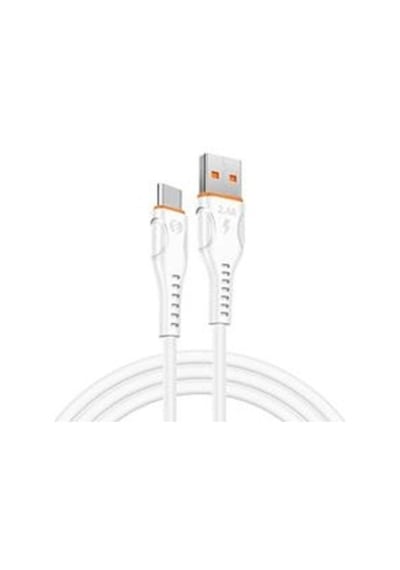 S-link Sl-ec50 Sl-ec50t 5v 2400ma Type-c Kablolu 2 Usb Çıkışlı Beyaz Ev Şarj Adaptörü Kdo
