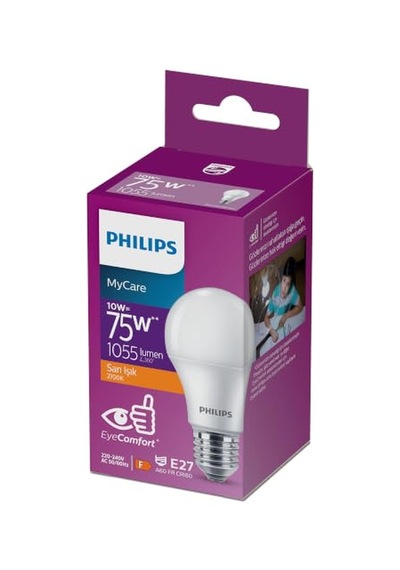10 Watt Led Ampul, 2700k Sarı Işık, E27 Normal Duy, 75 Watt Eşleniği
