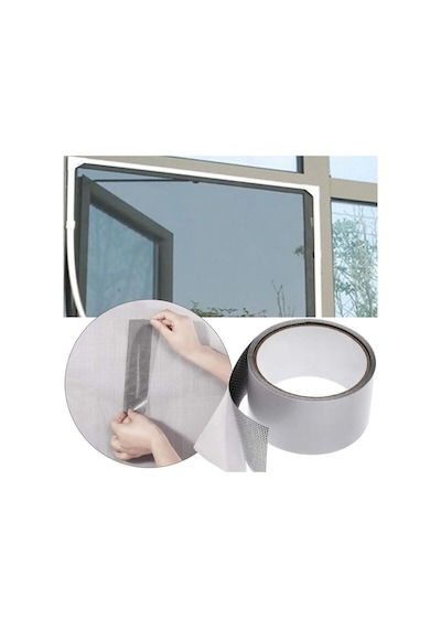 1 Adet Sineklik Yaması Tamir Bandı 50mm X 2mt , Yama Tamir Kiti Yırtık Kopmuş Delik Tül Yapıştırma