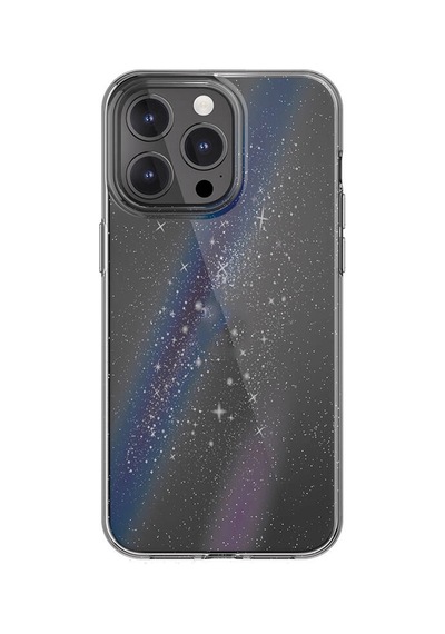 Apple Uyumlu iPhone 15 Pro Max Kılıf Çift Katmanlı Imd Baskılı Bumper Lisanslı Switcheasy Cosmos Nebula Kap Renksiz