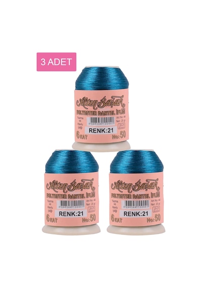 3 Adet Altınbaşak Oya Ve Dantel İpi 20 Gr - Royaleks - No: 021