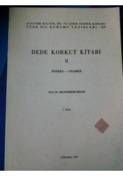 Dede Korkut Kitabı Cilt 2 Basım Yılı 1997