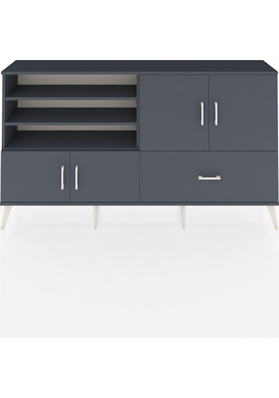 Arges Konsol 5 Raflı Tek Çekmeceli 4 Kapaklı 176x30x99 Antrasit-a Antrasit-antrasit Arges Konsol 5 Raflı Tek Çekmeceli 4 Kapaklı 176x30x99 Antrasit-a Antrasit-antrasit