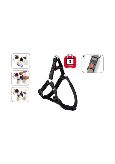 Karlie Siyah Kilitli Göğüs Tasması XS 20 - 35 Cm