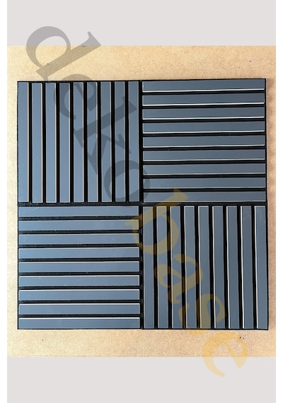 Antrasit 10 Adet 40x40cm Yeni Nesil Akustik Ahşap Duvar Paneli