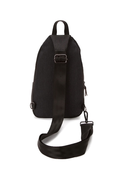 Newish Polo Body Bag Usb Çıkışlı Çapraz Göğüs Ve Sırt Çantası-kanvas 2334 Siyah