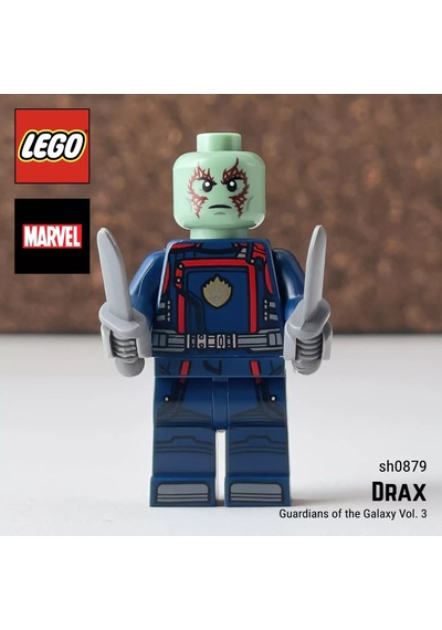 Orjinal Drax Sh0879 Minifigür Marvel Guardians Of The Galaxy 3