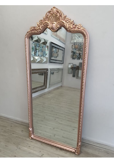 Ayna Denizi Princess Great Copper Gold Model Rose Gold Altın Renk Dekoratif Boy Aynası Altın - Rose Gold