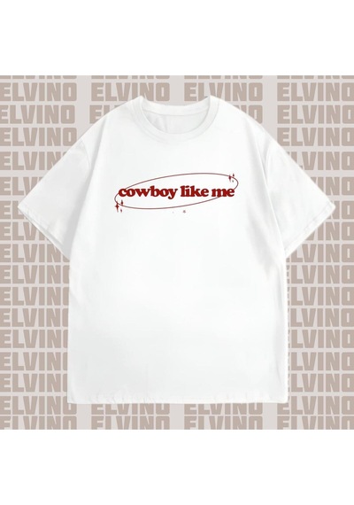 Noıssey Beyaz "cowboy Like Me" Basklı Oversize Unisex