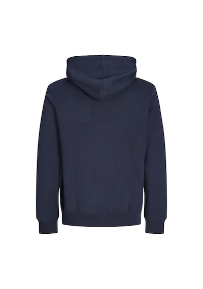 Jack & Jones Erkek Gögüs Baskili Regular Fit Kagüsonlu Sweatshirt - Rush - 12298428 Lacivert