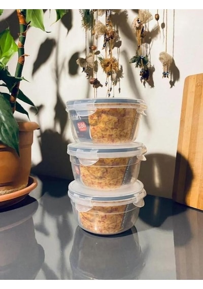2,3 Lt Yuvarlak Sızdırmaz Saklama Kabı Fresh Box Lc-420 Plastik Turuncu Diğer