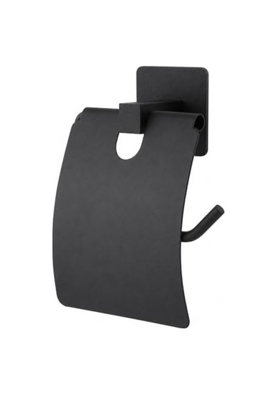 Kare Kapaklı Tuvalet Kağıtlığı Siyah, Yapışkanlı Ve Vidalı Montajlı Metal Wc Kağıtlık, Modern Banyo Tuvale Çok Renkli