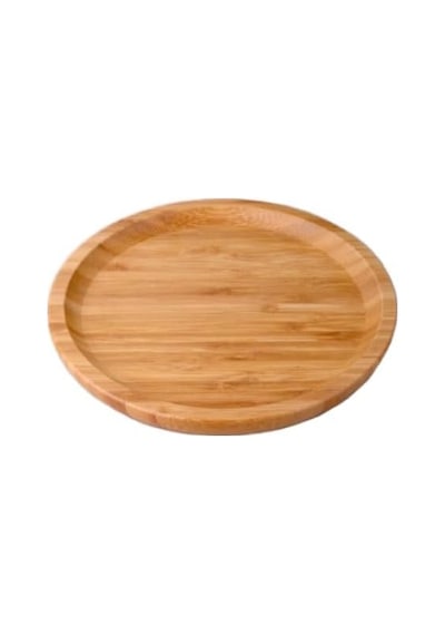 Lüx Yuvarlak Servis 20 20cm Bambu Sunumluk Çerezlik Yuvarlak Sunum Tabağı Bambu Yuvarlak Sunum Tabağı Diğer