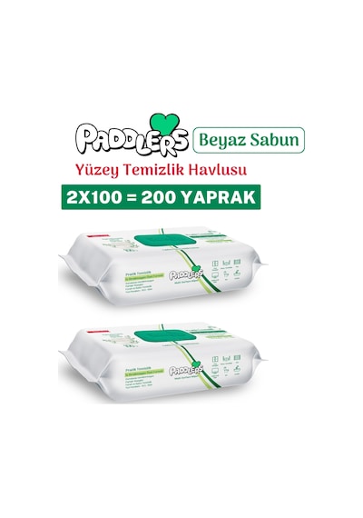 Easy Clean Beyaz Sabun Katkılı Yüzey Temizlik Havlusu 200 Yaprak (2x100) – Yüksek Hijyen