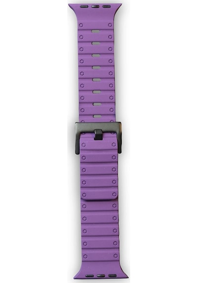 Cosmotex Newface Apple Uyumlu Watch 42mm Magnus Mıknatıslı Silikon Kordon - Mor