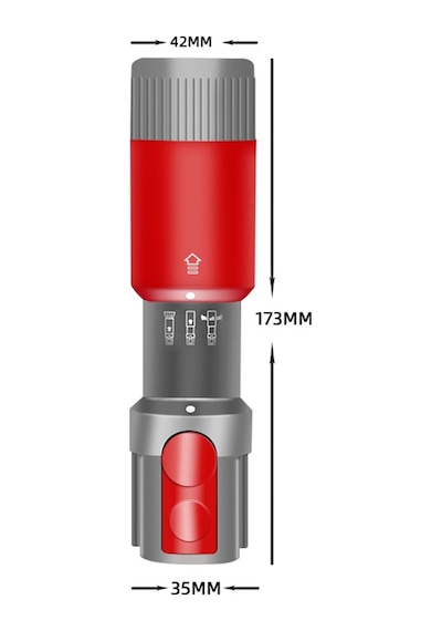 Dyson V7 V8 V10 V11 V15 Uyumlu Led Işıklı Mor Dar Uç & Çizmeyen Toz Fırçası 2'li Temizlik Seti