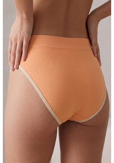 Fit Women Next Baskılı Külot 8011 Turuncu