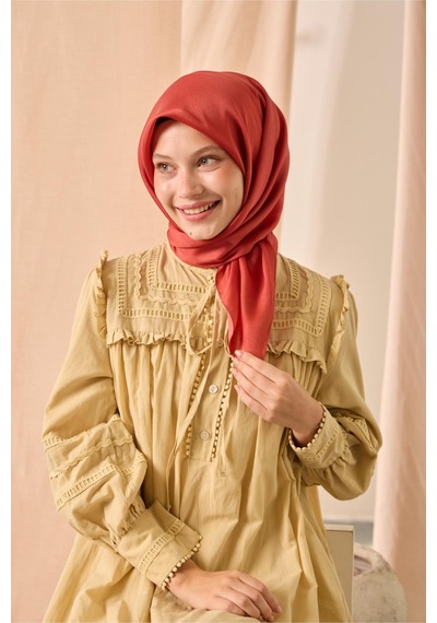 Silk Home Düz Shiny Eşarp 75006-75 Sinyal Turuncu