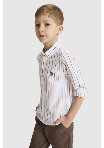 U.S. Polo Assn. Erkek Çocuk Sarı Gömlek Desenli 50324642-vr044