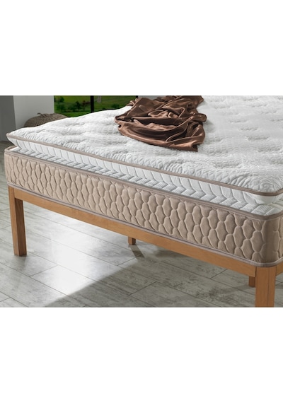 Mu&bah Ultra Ortopedik Aqua Pedli Paket Yaylı Peluş Tavşan Tüyü Kumaş Yatak 90x200