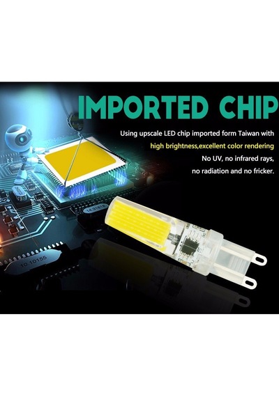 10 ADET G9 LED AMPÜL  9 WATT BEYAZ IŞIK ( DİMMERLİ )